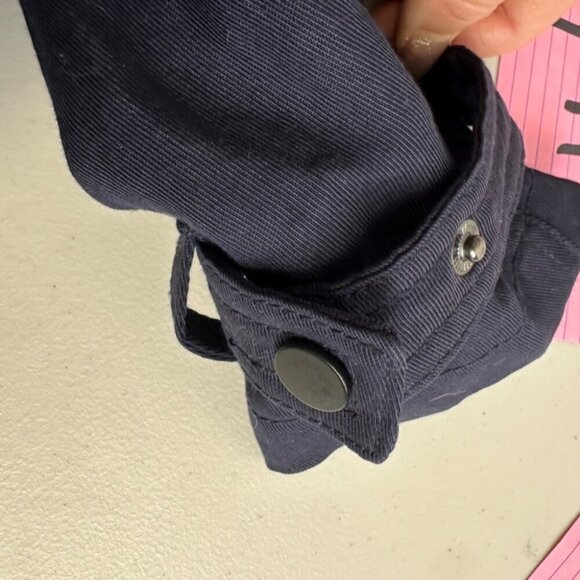 Vince Tencell Blend Bergdorf Goodman Women's Utility Jacket  Navy Blue Size S - Picture 11 of 14